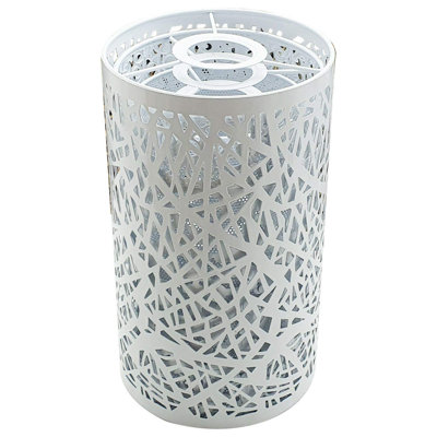25cm H Metal Drum Lamp Shade ( Screw On ) in White