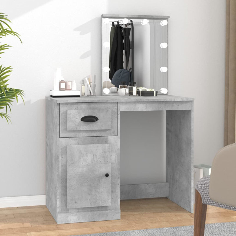 Bellefontaine Dressing Table, Concrete Grey