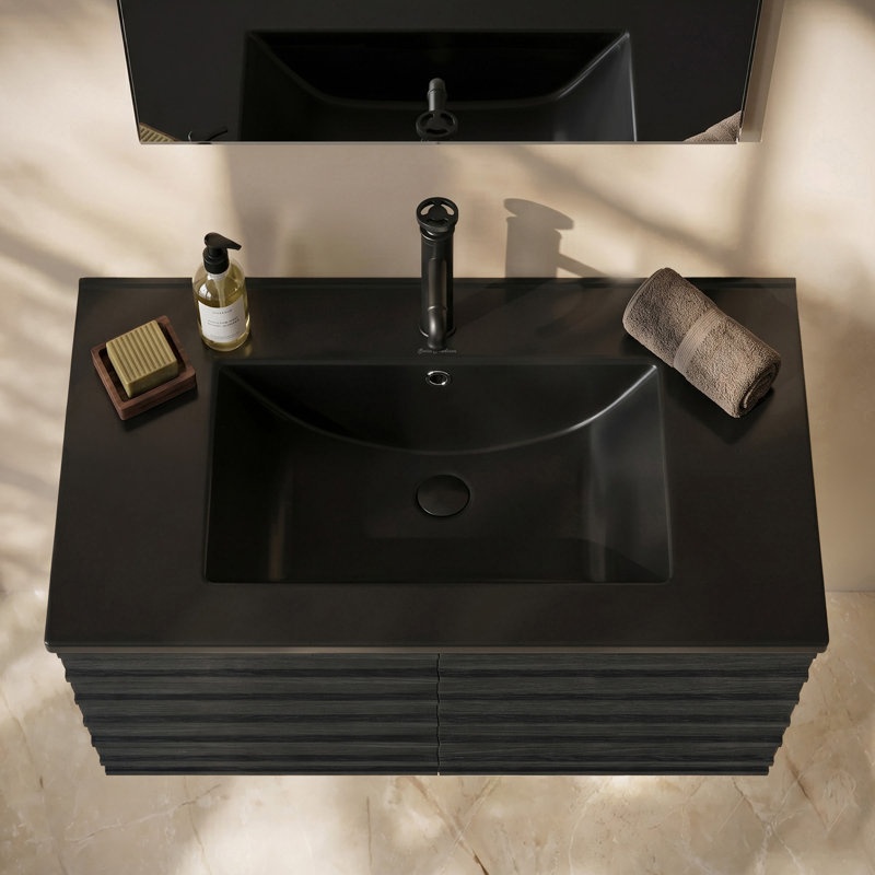 Comptoir de meuble-lavabo simple 18,12 avec trous pour robinet Swiss Madison