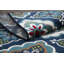 Tapis d'intérieur / extérieur bleu / vert / crème touffeté à la machine Hecht-86811405