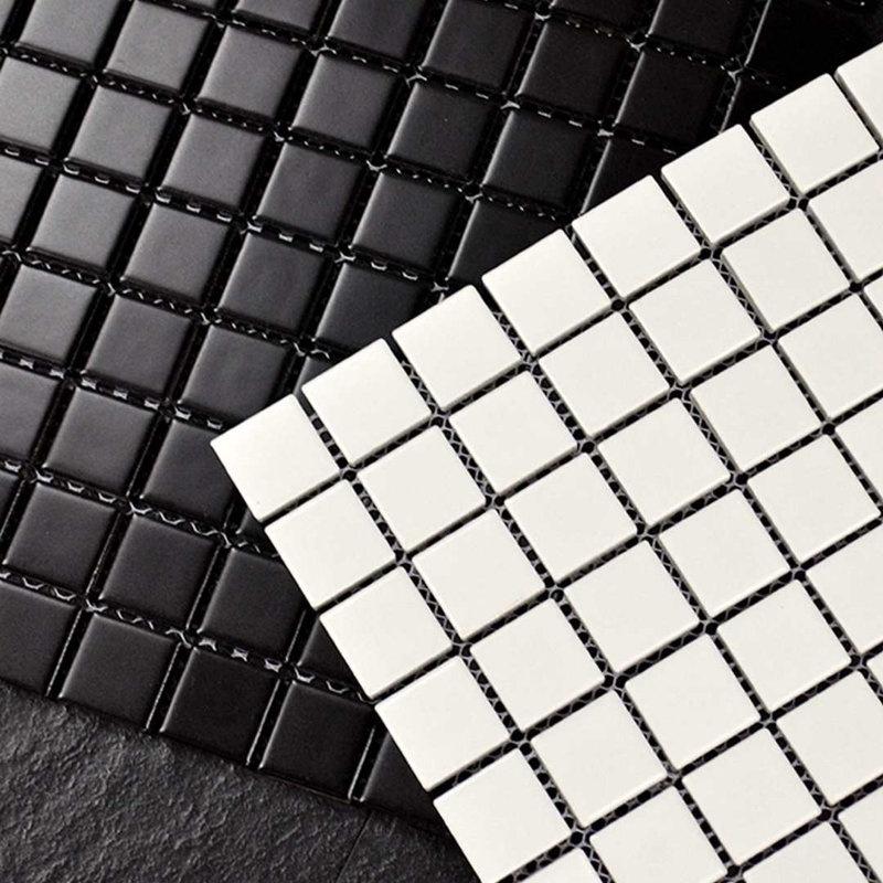 Cube 12" x 12" Porcelain Grid Mosaic Wall Tile