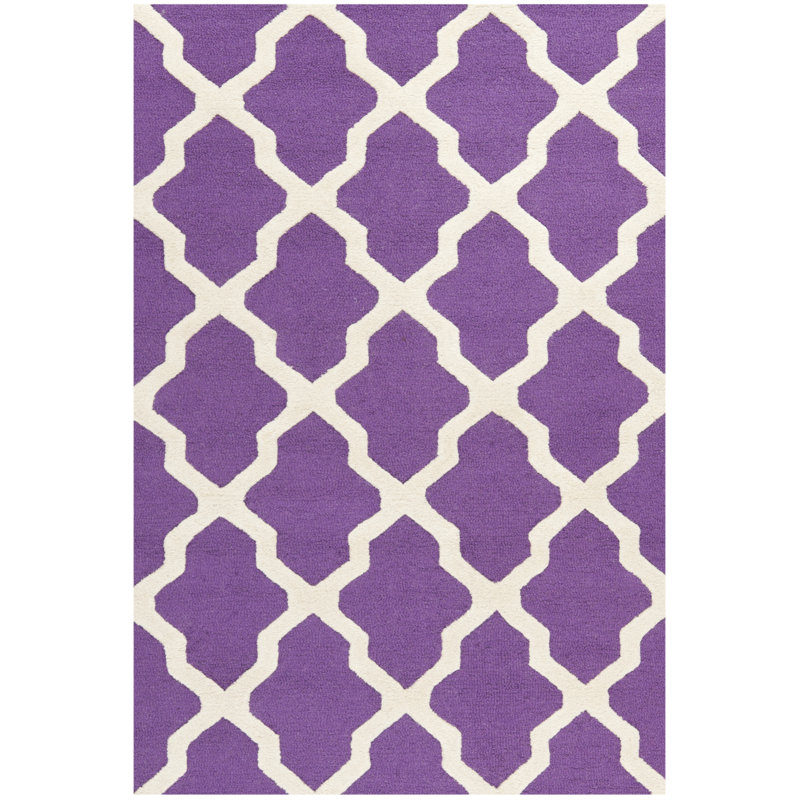 Darbonne Geometric Wool Hand Woven Area Rug, Rectangle 152 x 244 cm