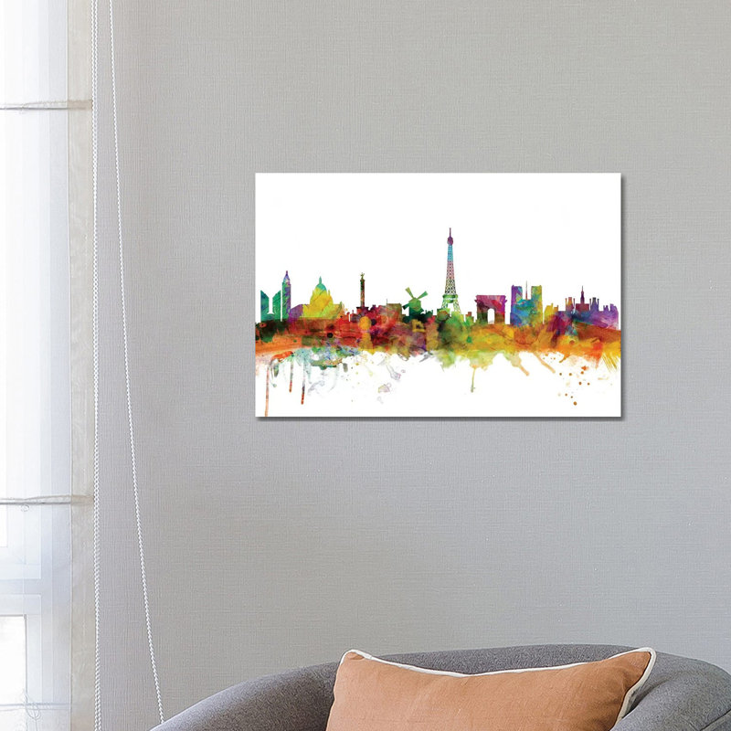 Paris, France Skyline by Michael Tompsett - Wrapped Canvas Gallery-Wrapped Canvas Giclée