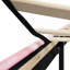 Modern Linen Upholstered Button Tufted Platform Bed, Queen Size with Wood Slat Support, No Box Spring Needed, Soft Pink