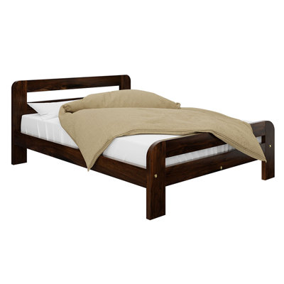 Nodax Wooden Bed Frame Nordic Sky (F2) - Solid Pine Wood, Easy Assembly, Sturdy Slats & Extra Support Legs Bed Frame Furniture