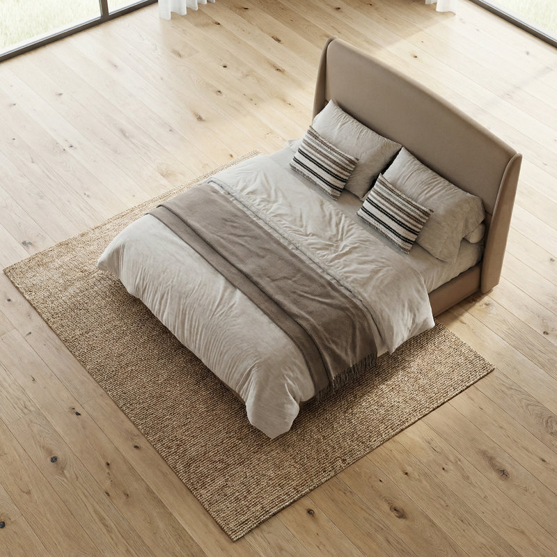 Cadre de grand lit, Brun