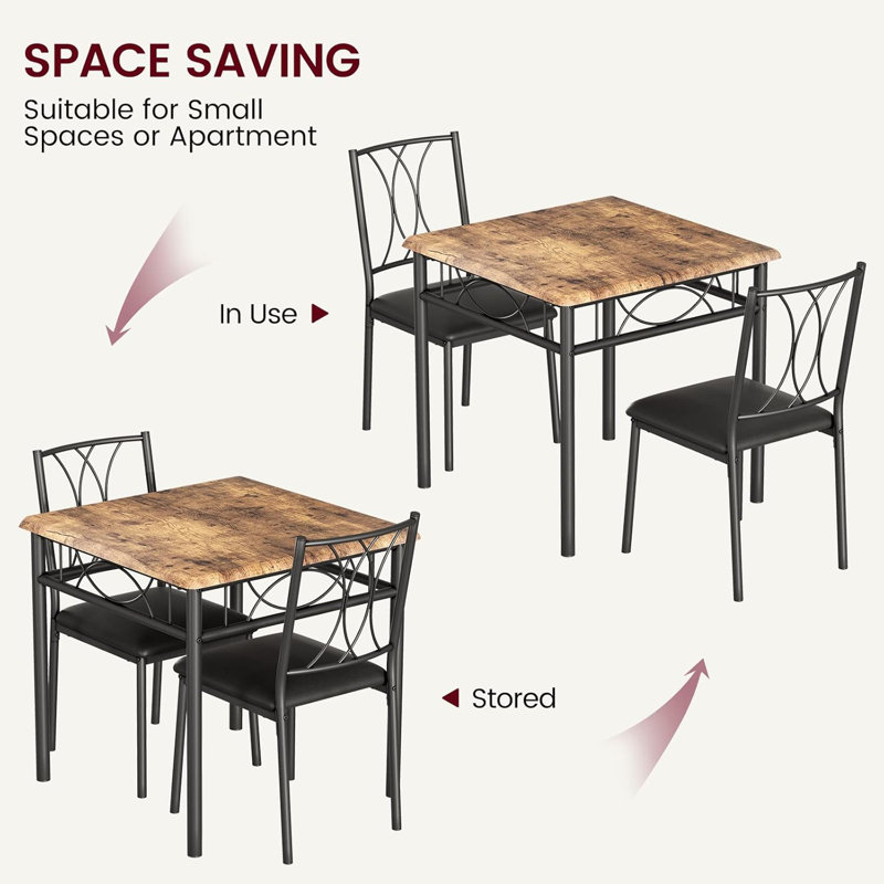 2 -Person Dining Set, Oak, Oak