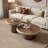 Medieval-style round coffee table set