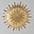 6 - Light Dimmable Gold Leaf Chandelier