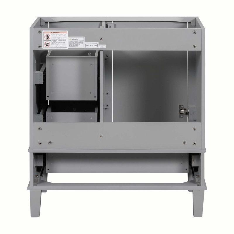 Base de meuble-lavabo simple 29,4 po seulement, Gris