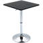 Pieper Modern Height Adjustable Counter Bar Table Pub Desk Black and Silver