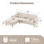 Canapé modulaire rembourré 2 pièces en L 84 po 2 pièces-1673355191