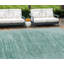 Tapis extérieur lavable abstrait bleu turquoise et bleu sarcelle 8 pi x 10 pi