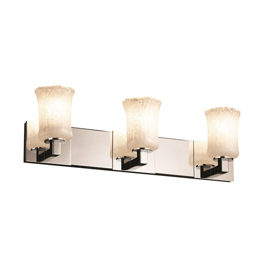 Éclairage pour salle de bain 3 lumières Aleynna, Or avec rebord transparent, Noir mat