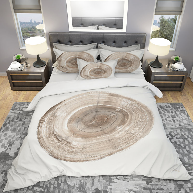Ensemble de housse de couette circle natural elements ii, Housse de couette très grand + 2 taies décoratives