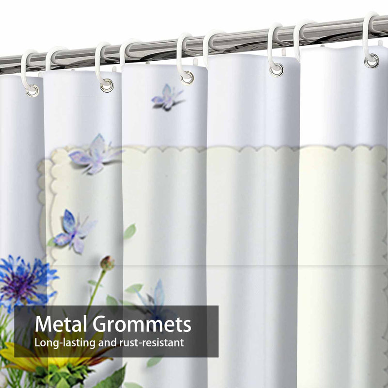 Magnifique rideau de douche avec 12 crochets, L 72 po x l 78 po