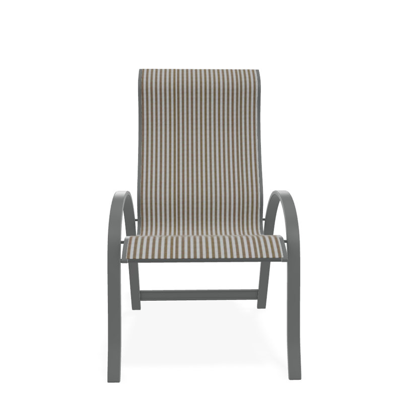 Chaise de patio empilable Hirotaka Supreme, Brun clair, Graphite texturé