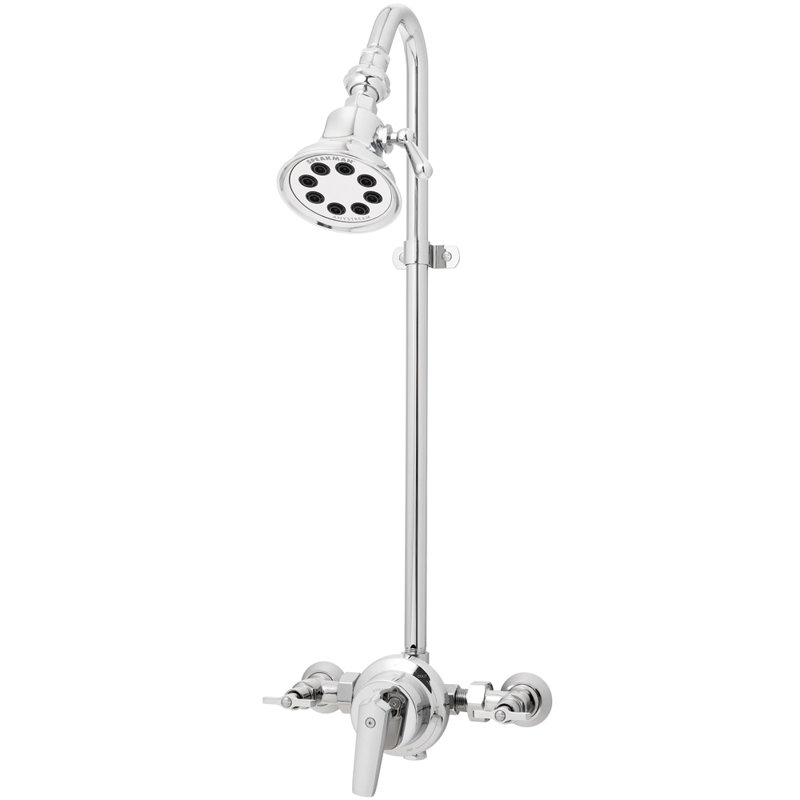 Douche d'extérieur murale 8 jets 2,5 GPM Retro