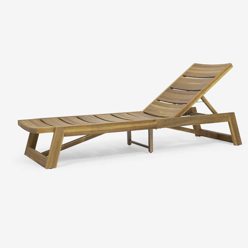 Chaise longue en bois, Naturel