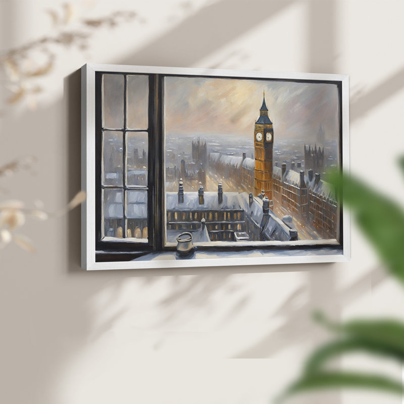 Paysages rétro-ICI-impression encadrée - réaménageable, H 22 po x l 28 po, Blanc