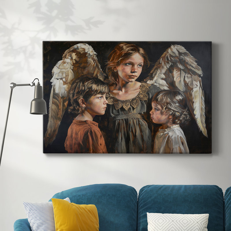 Angel - CLXVI - Toile tendue avec châssis Premium - Prêt à être accroché, H 32 po x l 48 po