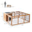 Cage à lapin avec cage principale ouverte-68842048