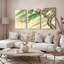 Ensemble de 3 tableaux muraux sur toile représentant un magnolia en fleurs-660559980