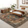 Oriental Machine Washable Area Rug for Living Room Non-Slip Vintage Carpet with Rubber Backing for Bedroom Hallway Dining Room Kitchen Office Farmhouse