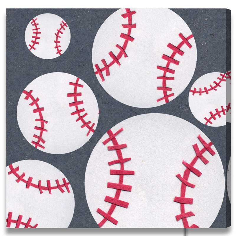 Art sur toile baseball saison Ferrell, H 40 po x l 40 po x P 1,5 po