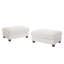 Modern Upholstered Faux Fur Square Ottoman(Set Of 2)-1433630259