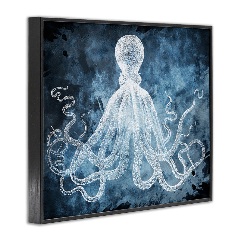 Tentacules enroulés, giclée, conception de Marcus Jules, H 11 po x l 14 po, Giclée encadrée noir minuit