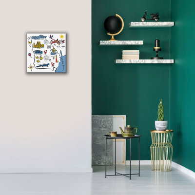  «Georgia» par Farida Zaman, art mural sur toile, 18 po x 18 po