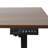 Hafiza Adjustable Height Solid Wood Solid Wood and Iron Standing Desk with Built-In Electrical Outlet