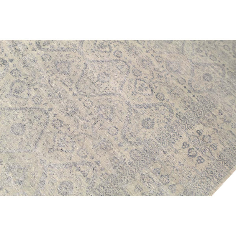 Wool Area Rug in Silver