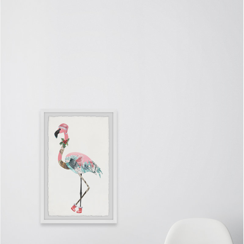 Let's Jingle And Flamingle - Single Picture Frame Painting, 91cm H x 61cm W x 3.81cm D
