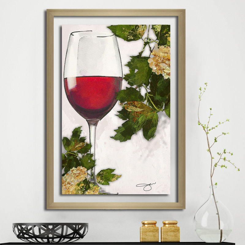 «Red», reproduction d'impression sur toile, Encadrement champagne, H 27,5 po x l 21,5 po x P 0,75 po