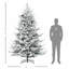 Arbre de Noël artificiel enneigé 8 pieds avec 1479 branches de cèdre réalistes, ouverture automatique, décoration des Fêtes, vert