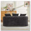 Petit canapé en chenille avec 3 coussins-294448347