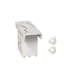Table pliante de 47 po avec armoire de rangement en marbre blanc, polyvalente pour îlot de cuisine, table basse, tiroirs de couleur latérale, couloir mobile