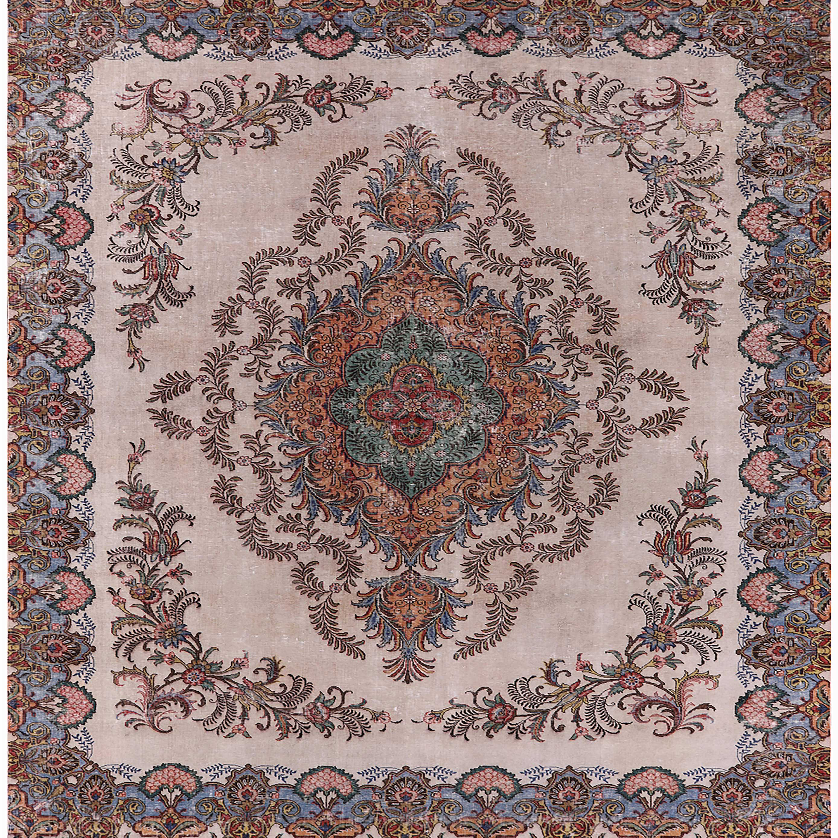 Bungalow Rose 100% Machine Washable Midcentury Modern 2247 Area Rug ...