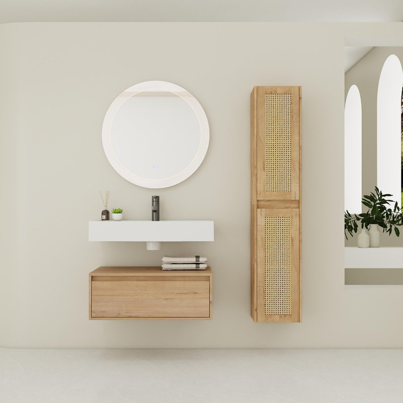 Meuble-lavabo simple avec plateau Nataliah 29,50