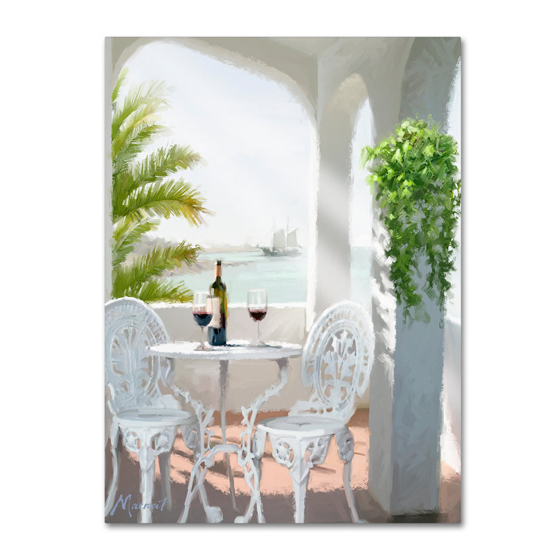 Armand 'Ocean Balcony' Print on Canvas, 47" H x 35" W x 2" D