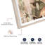 Décoration murale «Peach Spikes Shadowbox» par Notoriart, cadre blond, 37 x 55-259098839-259098837