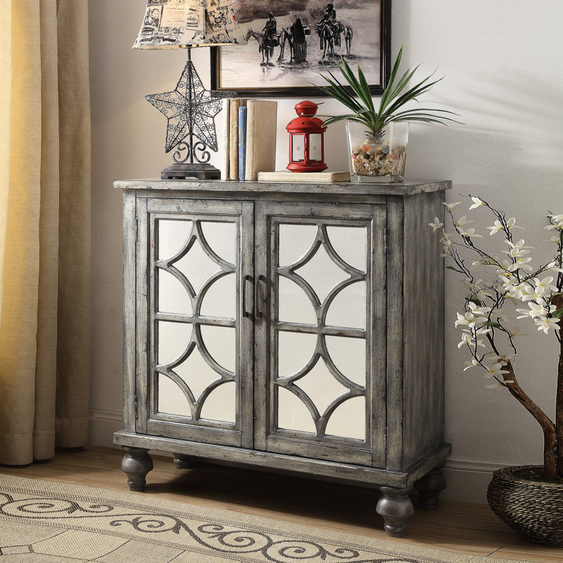 Armoire rectangulaire grise vieillie - Option de rangement pratique Console moderne solution d'optimisation de l'espace