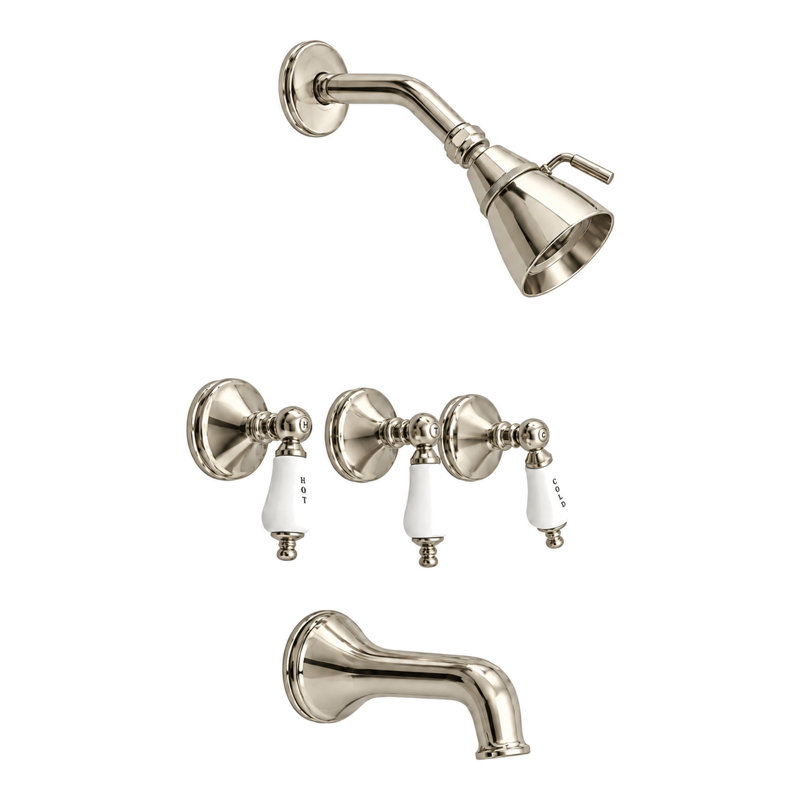 Ensemble de douche et baignoire encastrée Thames, Polished Nickel