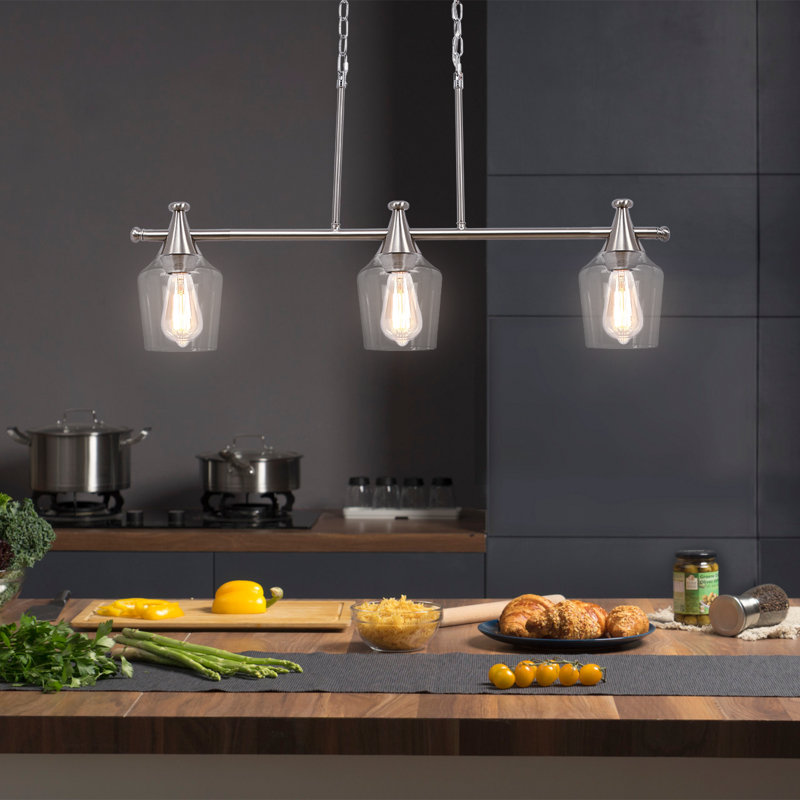 Luminaire suspendu pour îlot de cuisine 3 lumières Yeet