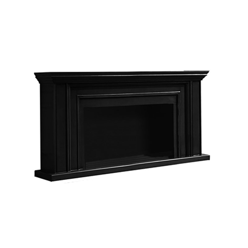 Meuble télé American Fireplace, Noir, noir, noir, noir