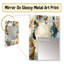 Dylenn Beige Timeless Peony Delights - miroir floral unique, grand miroir mural Cottage, impression d'art en métal-902116496