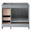 [Cabinet seulement] Meuble-lavabo gris de 36 po (lavabo non inclus)