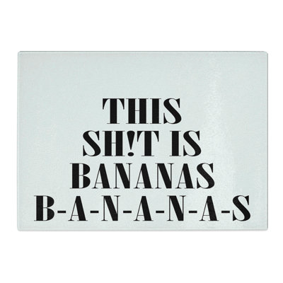 Bananas Typography Chopping Board
